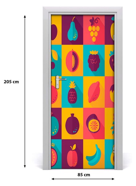 Fototapeta na dvere do domu samolepiace ovocie 85x205 cm