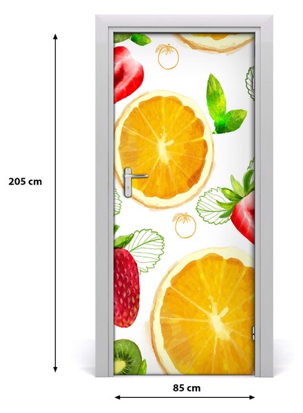 Fototapeta na dvere do domu samolepiace ovocie 85x205 cm