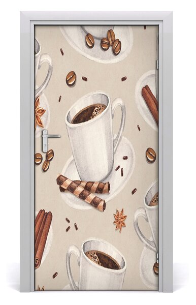 Fototapeta na dvere samolepiace šálka kávy 95x205 cm