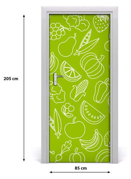 Fototapeta na dvere samolepiace zelenina a ovocie 85x205 cm