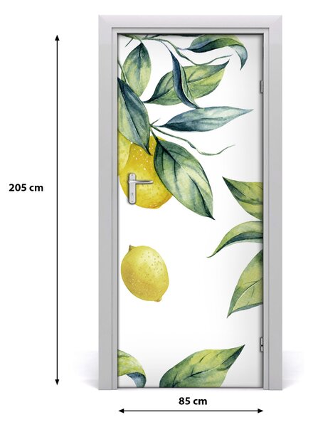 Fototapeta na dvere do domu samolepiace citróny 85x205 cm