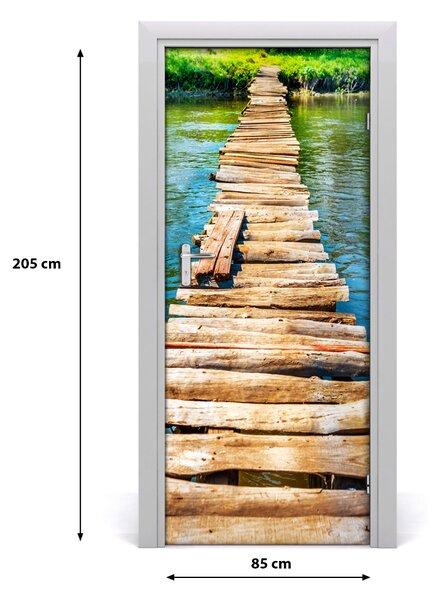 Fototapeta na dvere samolepiace drevený most 85x205 cm