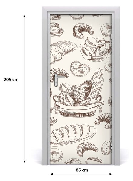 Fototapeta na dvere samolepiace pečivo 85x205 cm