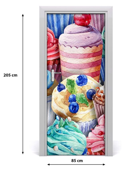 Fototapeta na dvere samolepiace farebné bábovky 85x205 cm