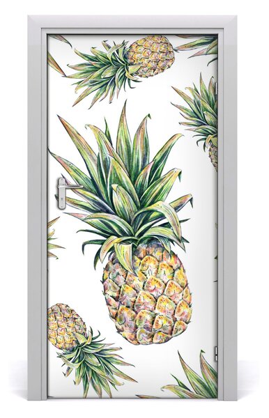 Fototapeta na dvere do domu samolepiace ananásy 95x205 cm
