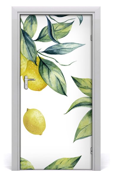 Fototapeta na dvere do domu samolepiace citróny 95x205 cm
