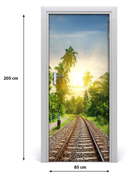 Fototapeta na dvere samolepiace koľaje 85x205 cm