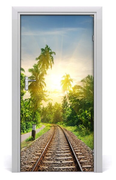 Fototapeta na dvere samolepiace koľaje 95x205 cm