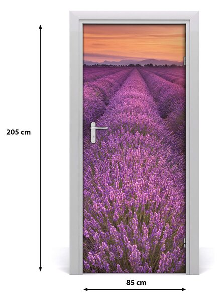 Fototapeta na dvere samolepiace poľa levanduľa 85x205 cm