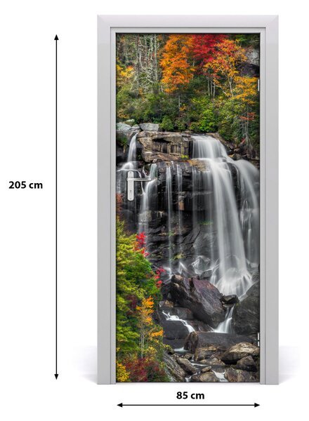 Fototapeta na dvere samolepiace vodopád jeseň 85x205 cm