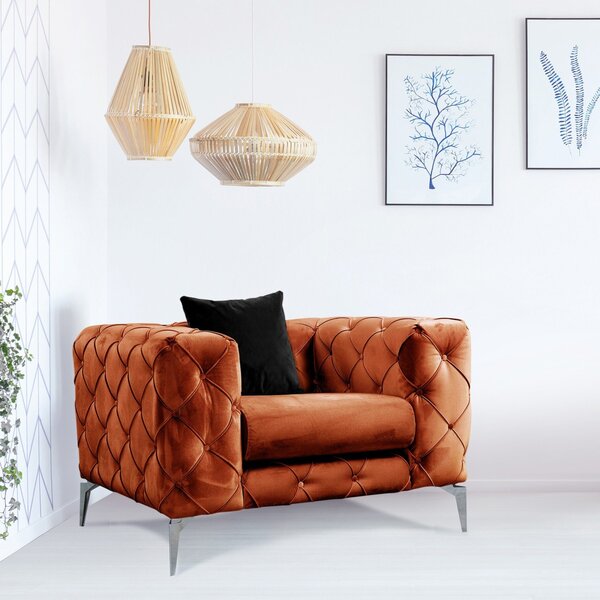 Hanah Home Kreslo Como oranžové
