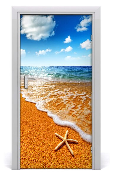 Fototapeta dvere samolepiace hviezdice na pláži 95x205 cm