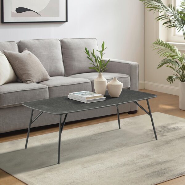 KONFERENČNÝ STOLÍK, sivá, čierna, kov, sklo, keramika, 110/60/40 cm Xora - Stolíky do obývačky, Online Only