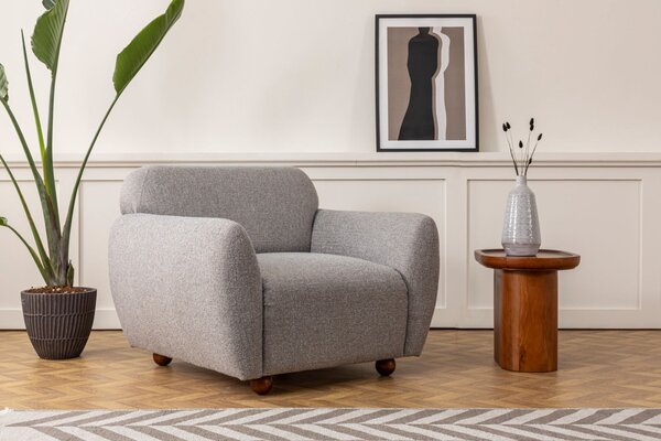 Hanah Home Kreslo Eddy sivé