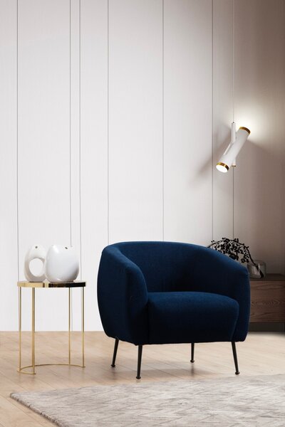 Hanah Home Kreslo Eses modré/čierne
