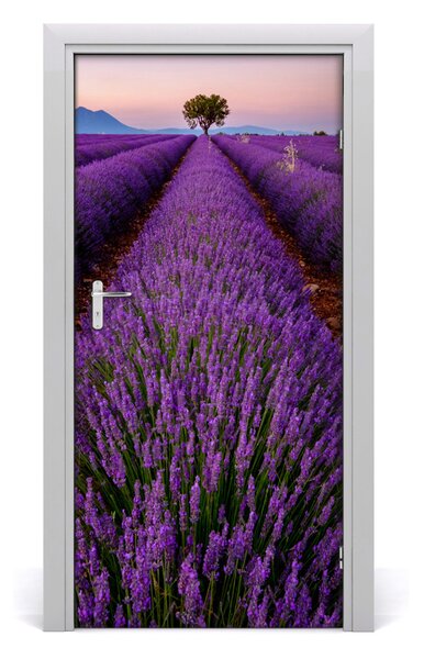 Fototapeta na dvere samolepiace poľa levanduľa 95x205 cm