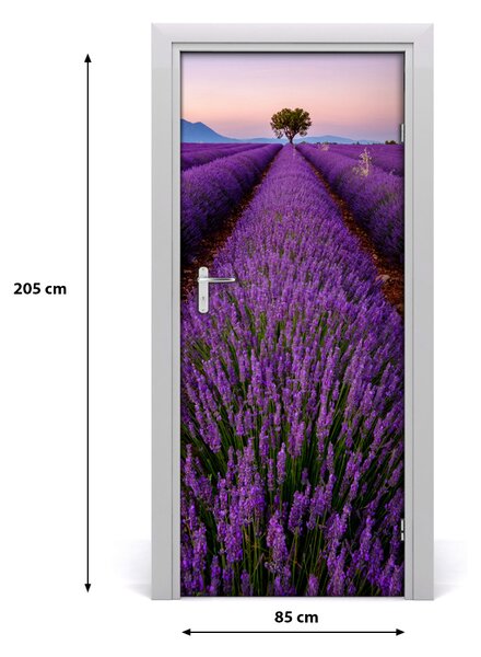 Fototapeta na dvere samolepiace poľa levanduľa 85x205 cm