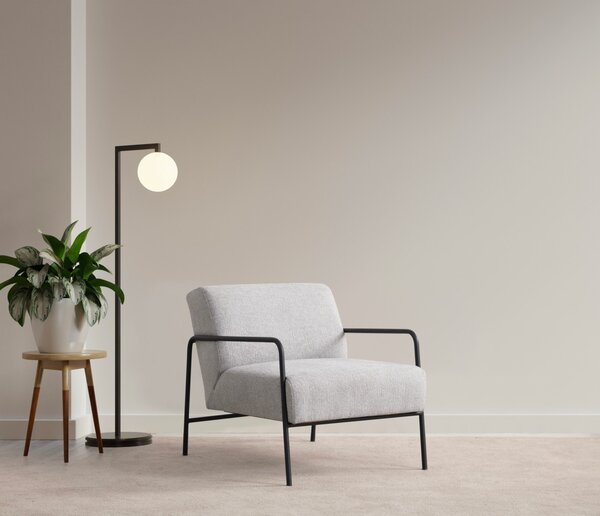 Hanah Home Kreslo Eti sivé/čierne