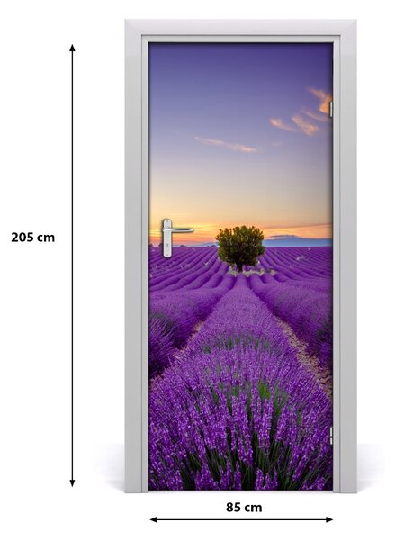 Fototapeta na dvere samolepiace poľa levanduľa 85x205 cm