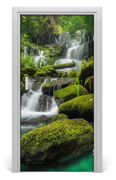 Fototapeta na dvere samolepiace vodopád džungle 95x205 cm
