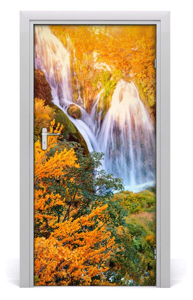 Fototapeta na dvere samolepiace vodopád jeseň 95x205 cm