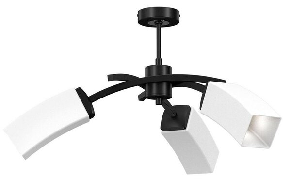 Luster na tyči CROWN 3xE14/60W/230V čierna/biela LU0557 + záruka 3 roky zadarmo