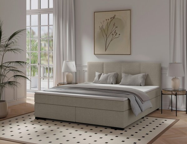 BOXSPRINGOVÁ POSTEĽ, 160/200 cm, béžová MID.YOU - Online Only spálne, Online Only