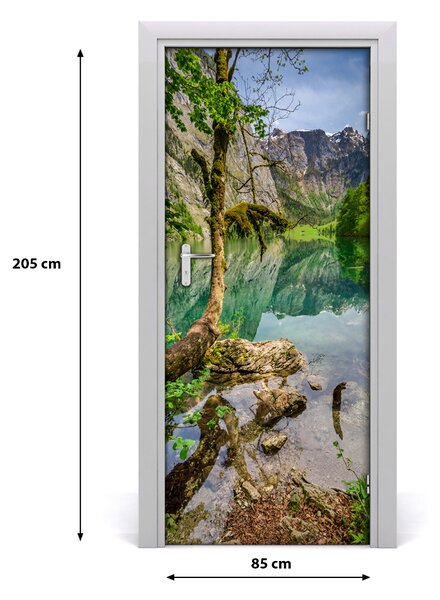Fototapeta na dvere samolepiace jazero v horách 85x205 cm