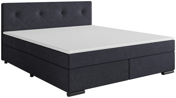 BOXSPRINGOVÁ POSTEĽ, 200/200 cm, antracitová MID.YOU - Online Only spálne, Online Only