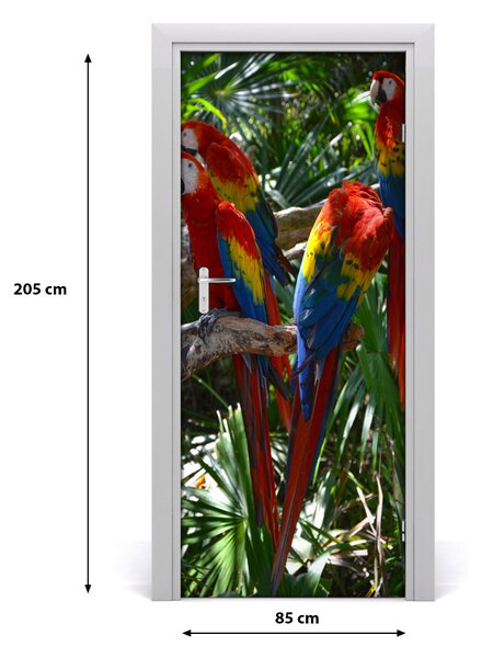 Samolepiace fototapety na dvere papagáj ara 85x205 cm