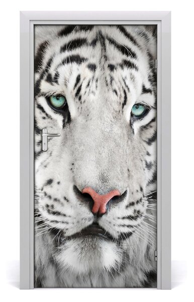 Samolepiace fototapety na dvere biely tiger 95x205 cm