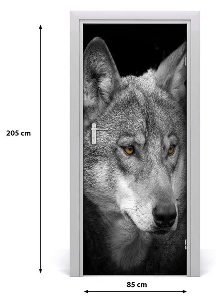 Samolepiace fototapety na dvere vlk portrét 85x205 cm