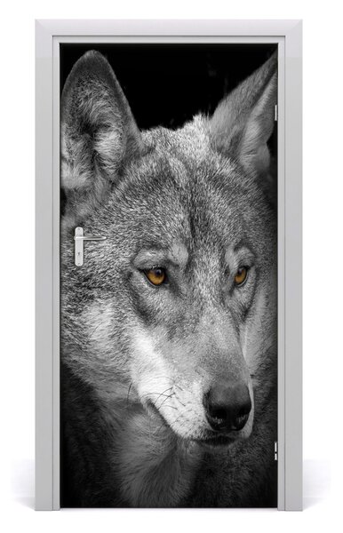 Samolepiace fototapety na dvere vlk portrét 95x205 cm