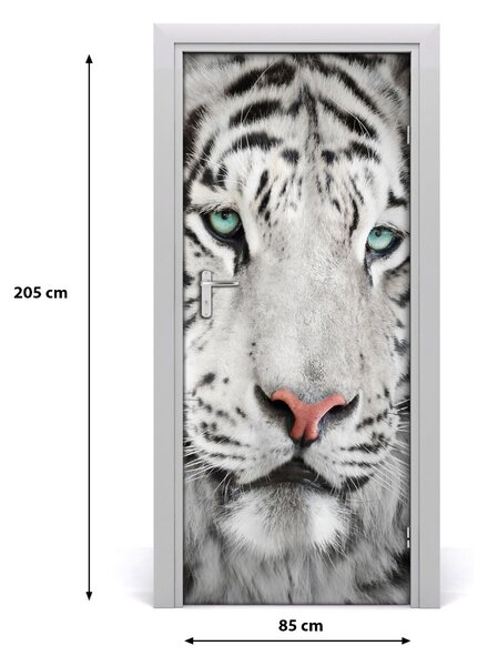 Samolepiace fototapety na dvere biely tiger 85x205 cm