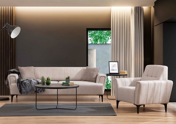Hanah Home Trojmiestna rozkladacia pohovka Hamlet 230 cm béžová