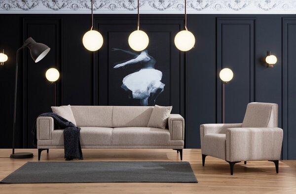 Hanah Home Trojmiestna rozkladacia pohovka Horizon 230 cm svetlohnedá