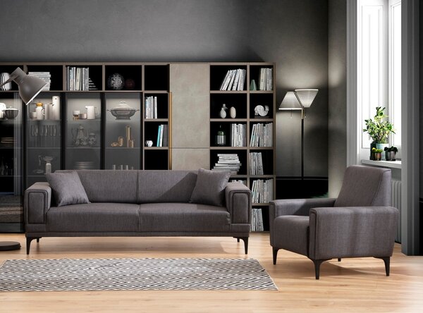 Hanah Home Trojmiestna rozkladacia pohovka Horizon 230 cm tmavosivá