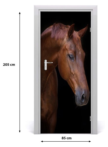 Samolepiace fototapety na dvere kôň portrét 85x205 cm