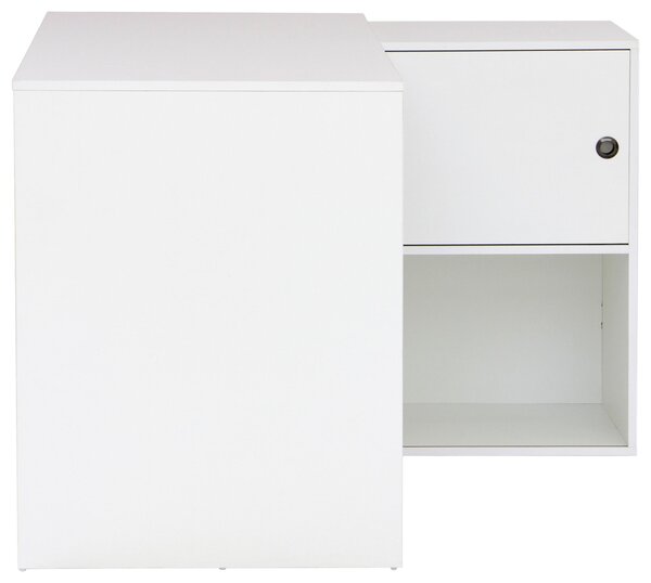 ROHOVÝ PÍSACÍ STÔL, biela, 120/78/107 cm MID.YOU - Online Only kancelárie, Online Only