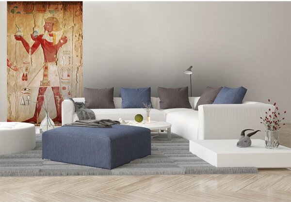 DIMEX | Vliesové fototapety na stenu Egyptská maľba MS-2-0052 | 150 x 250 cm | béžová, červená