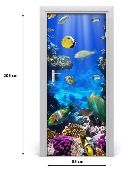 Samolepiace fototapety na dvere koralový útes 85x205 cm