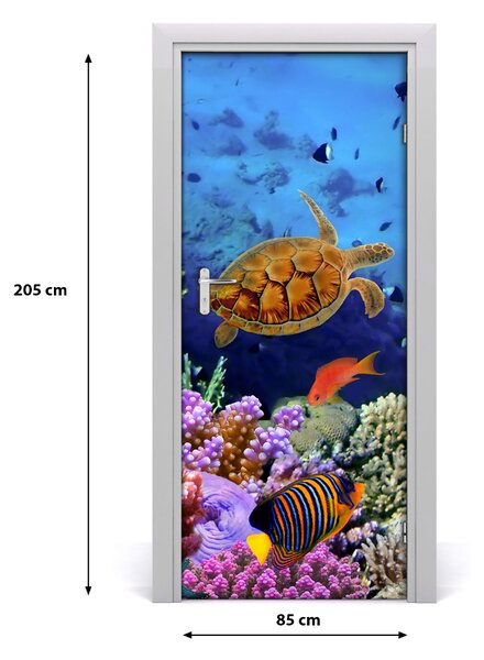 Samolepiace fototapety na dvere koralový útes 85x205 cm
