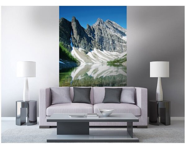 DIMEX | Vliesové fototapety na stenu Jazero Agnes MS-2-0074 | 150 x 250 cm | modrá, zelená, šedá
