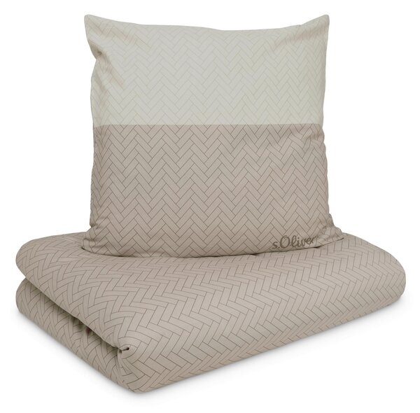 POSTEĽNÁ BIELIZEŇ, makosatén, béžová, 135/200 cm S. Oliver - Online Only bytové doplnky, Online Only