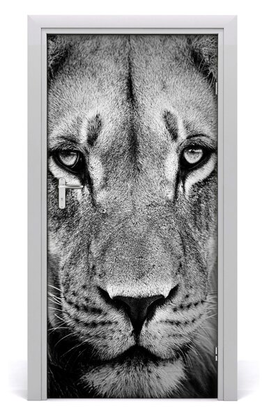 Samolepiace fototapety na dvere Lev portrét 95x205 cm