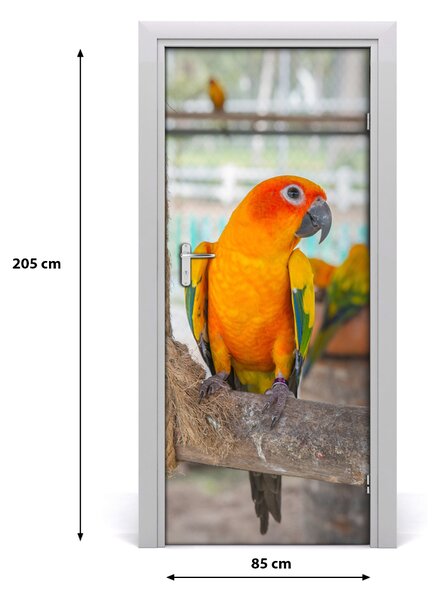Samolepiace fototapety na dvere papagáj 85x205 cm