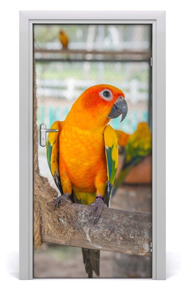 Samolepiace fototapety na dvere papagáj 95x205 cm