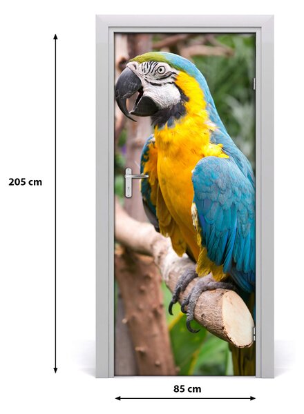Samolepiace fototapety na dvere papagáj ara 85x205 cm