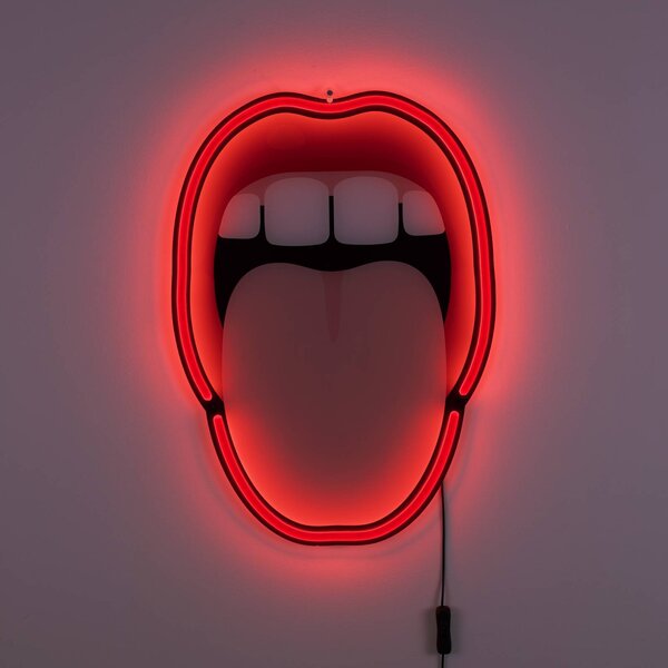 Dekoračné nástenné LED svetlo Tongue, 41 x 58 cm