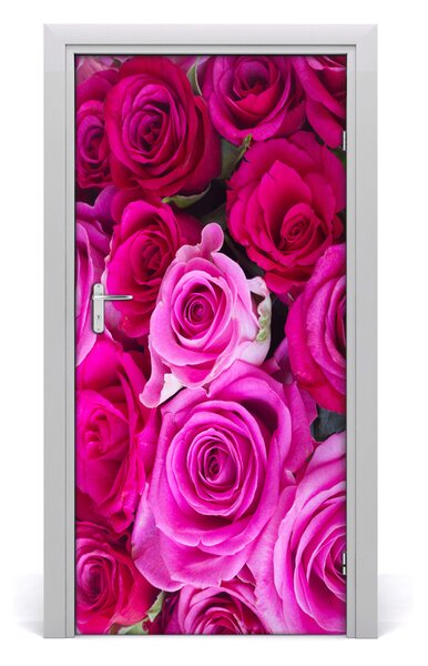 Fototapeta na dvere ružové ruže 95x205 cm